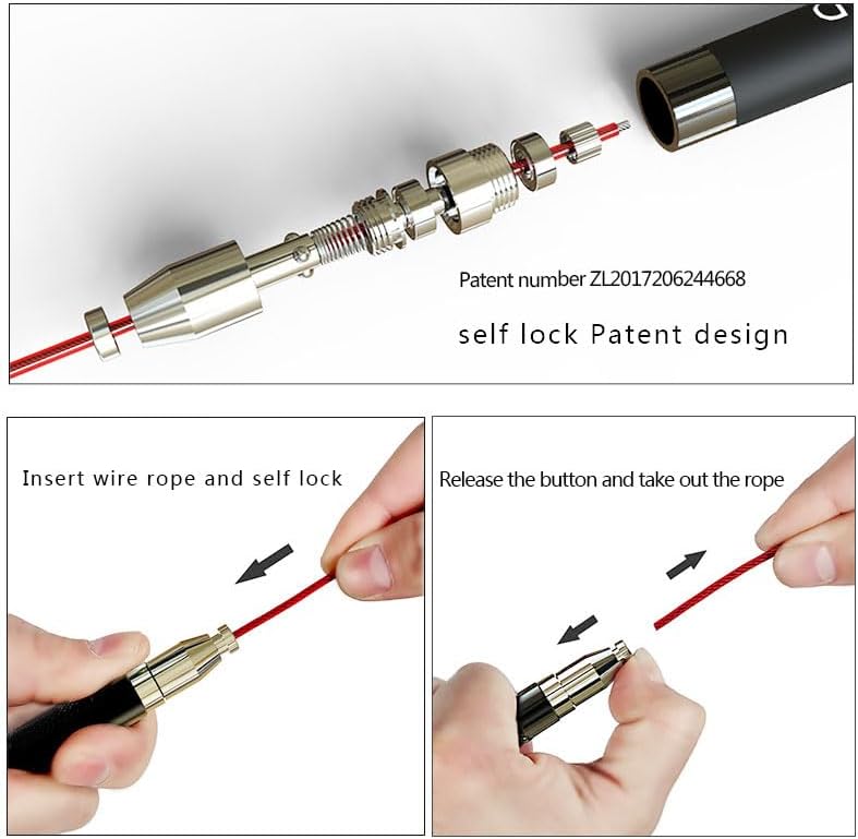2-in-1 Speed Rope: 2mm for Boxing/MMA & 3mm for CrossFit - Tool-Free Adjustable Cable System with Du