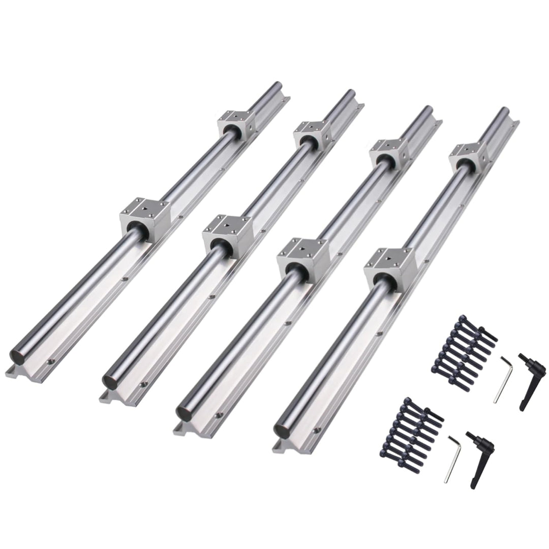 CNCYEAH 4 Stück Linearführung SBR16-1200mm Linearlager-Gleitset mit 4 Linearführungswellen und 8 SBR