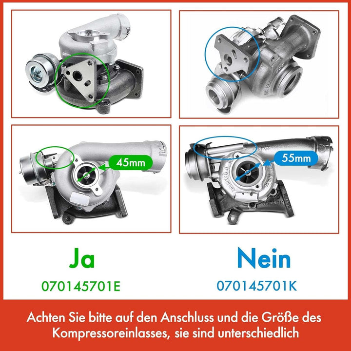 Frankberg Turbolader Abgasturbolader Kompatibel mit Mul.tivan V 7HM 7HN 7HF 7EF 7EM 7EN 2.5L 2003-20
