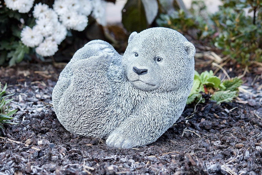 stoneandstyle Steinfigur grosser Bär Bärchen Panda, Frost- und wetterfest bis -30°C, massiver Steing