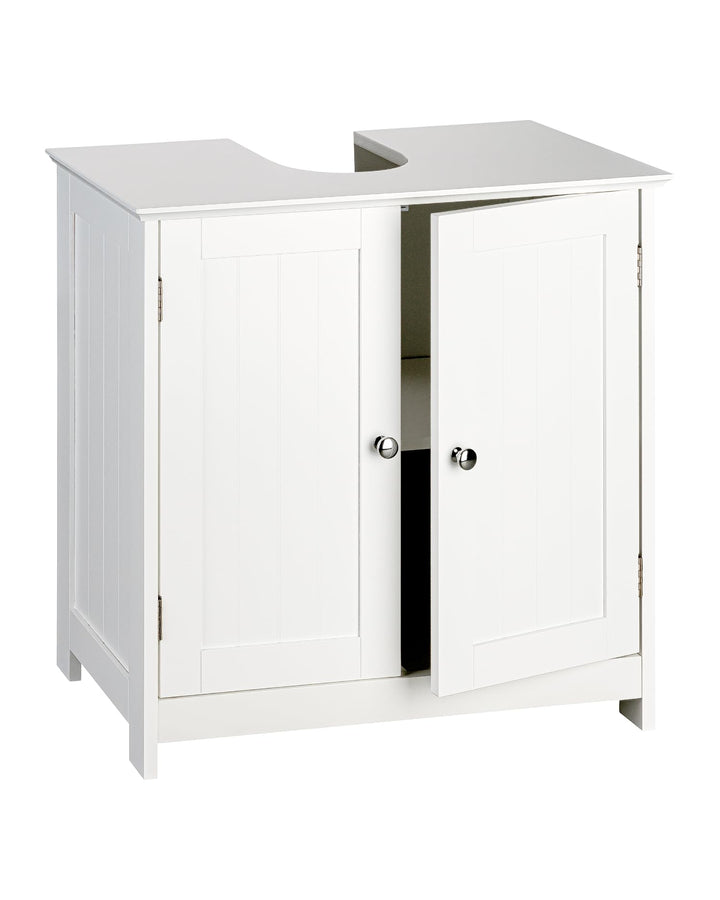 shelfmade Waschbeckenunterschrank weiss im Landhausstil (ca. 50cm o. 60cm breit) - Badunterschrank v