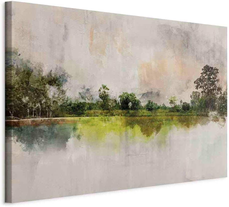 murando - Bilder Wald 120x80 cm Leinwandbild 1 tlg Kunstdruck modern Wanbilder XXL Wanddekoration De
