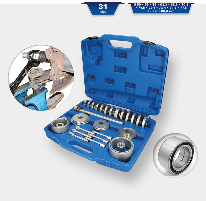 BRILLIANT TOOLS BT671650 Radlager-Werkzeug-Satz, 31-tlg [Powered by KS TOOLS]