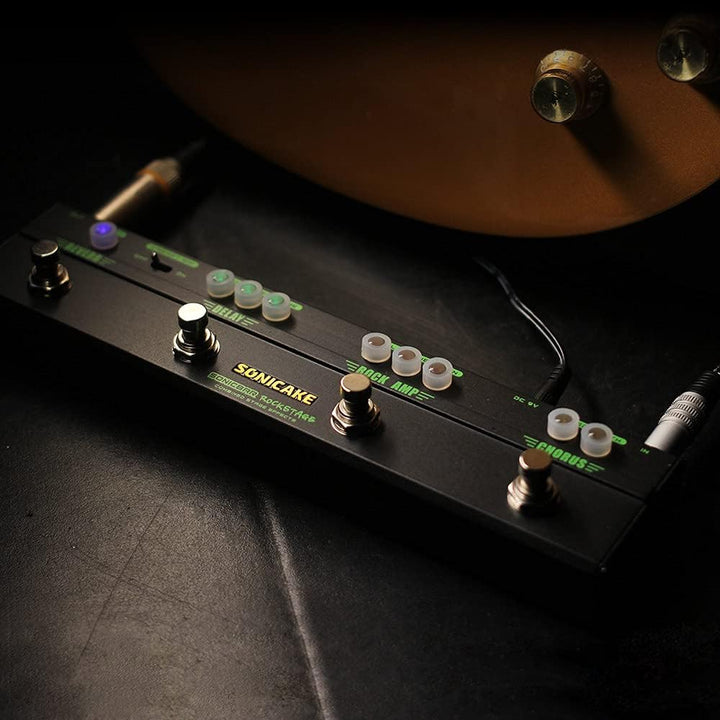 SONICAKE Gitarre Multi Effekte Pedal Classic Rock Tone Distortion Chorus Delay Reverb Cab Sim Gitarr