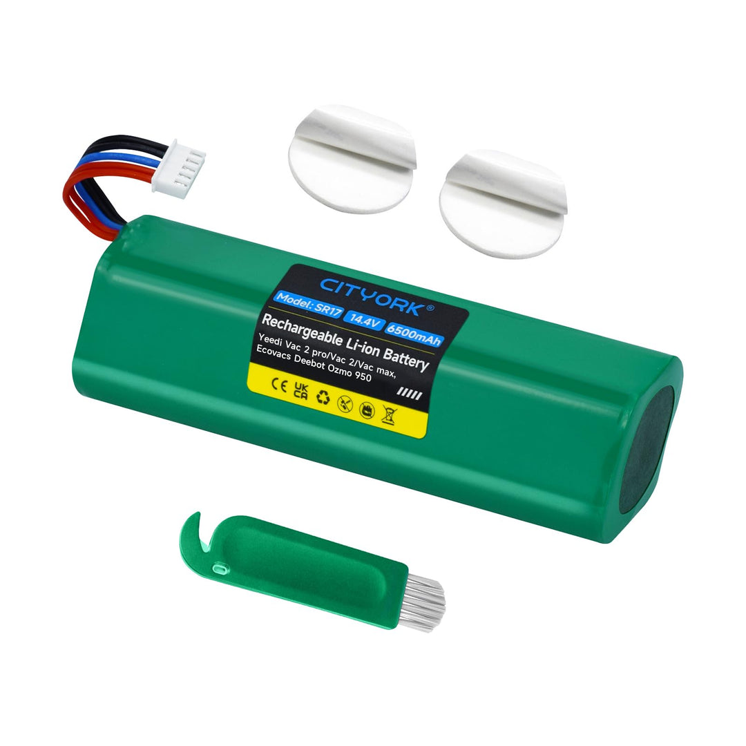 CITYORK Li-ion 6500mAh Ersatz Akku für Yeedi Vac 2 pro/Vac 2/Vac max, Akku für Ecovacs Deebot Ozmo 9