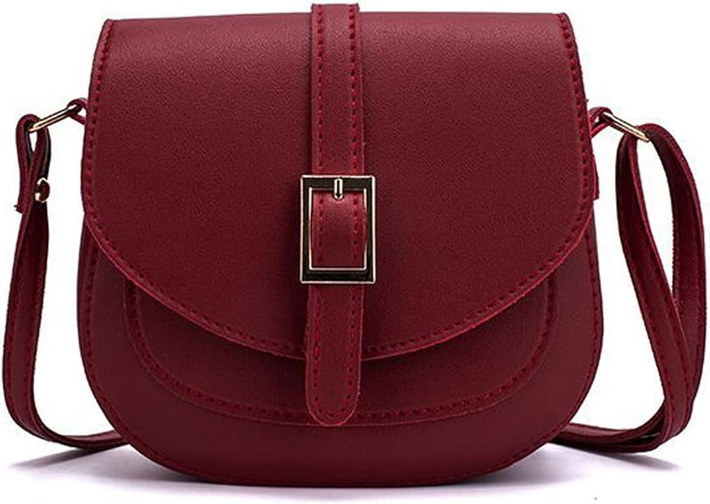 FANDARE Damen Umhängetasche Schultertasche Leder Crossbody Bag Damentasche Schulterriemen Frauen Abe