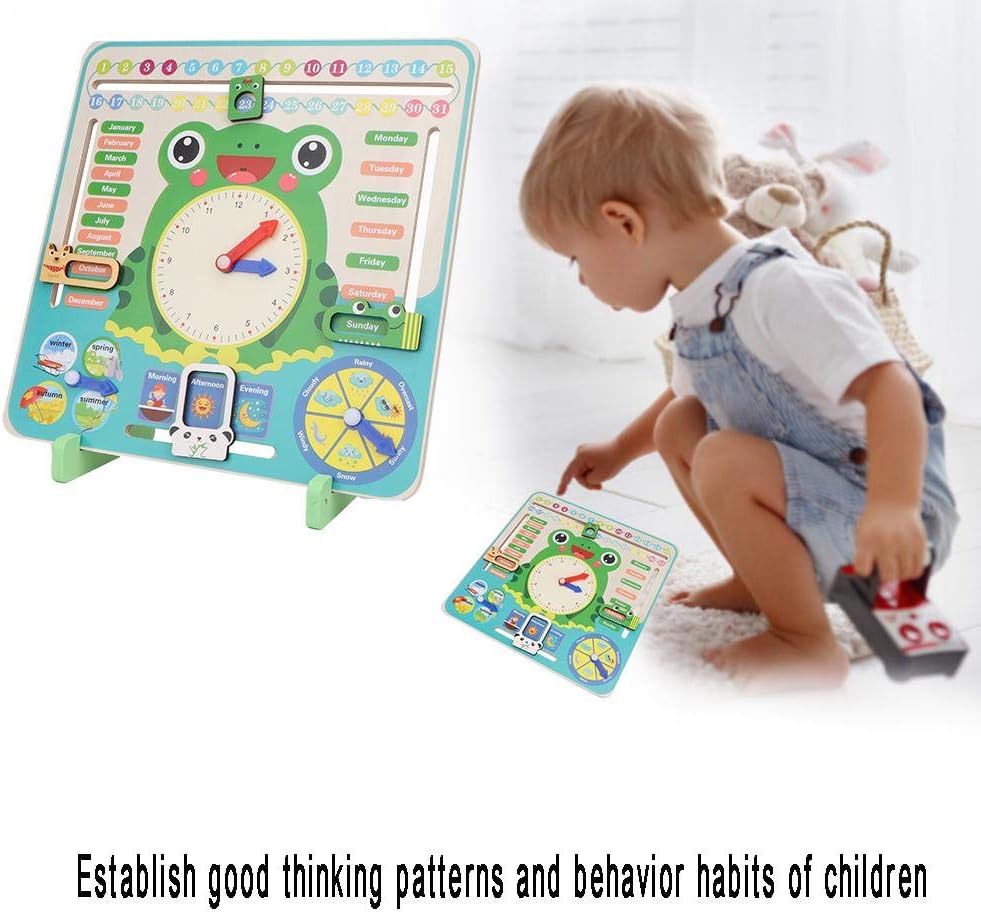 Kinder Holz Kalenderuhr Spielzeug All About Today Kalenderbrett Mein Erstes Uhr Kognitives Spielzeug