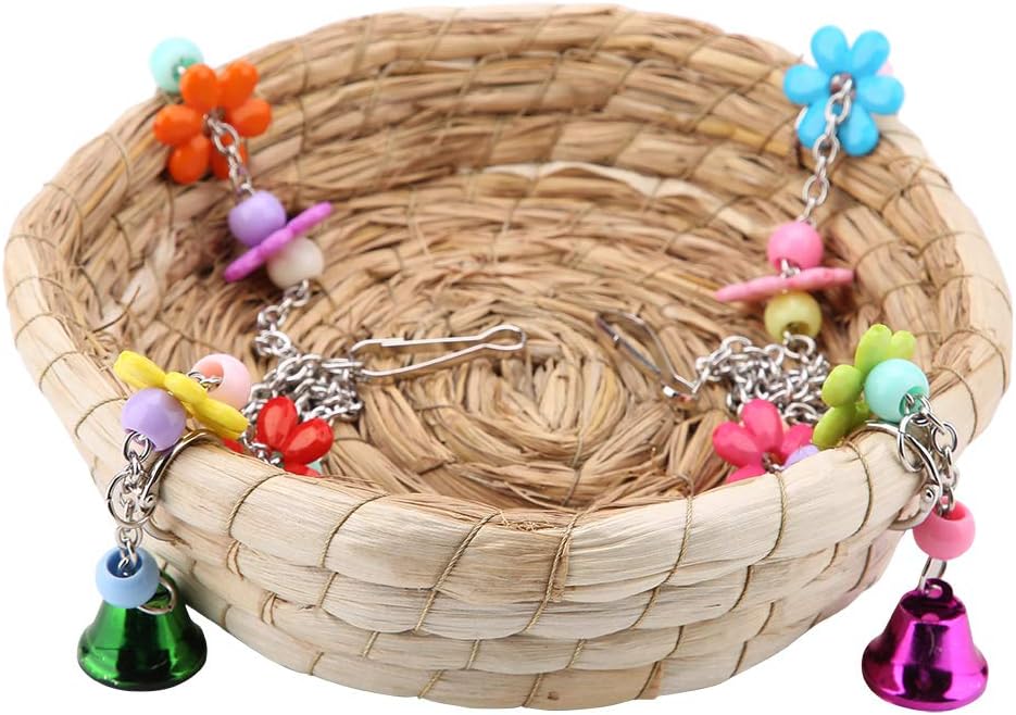 Vogel Toy Safe Papagei Straw Vogel Toy Swing Nest hängen Birdcage