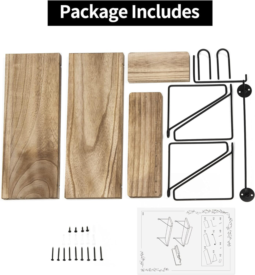 SUMGAR Wandregal küche Holz Schweberegale hängende Regale Wand Holz Dekorative Regale aus Holz für W