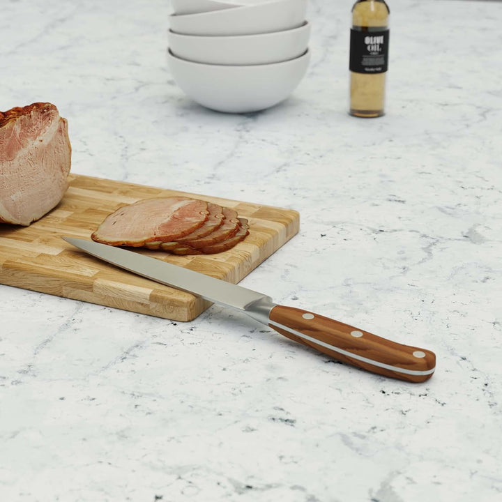 GIESSER seit 1776 - Made in Germany - scharfes Zubereitungsmesser geschmiedet Olivenholz BestCut Oli