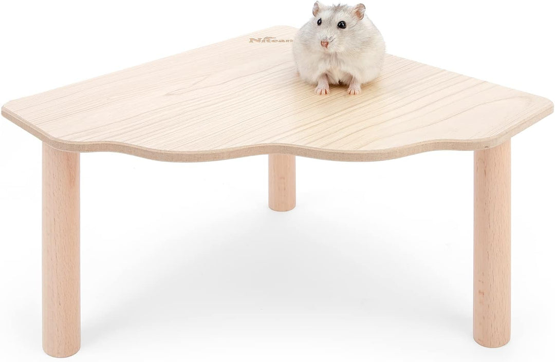 Niteangel Hamster Spielpodest aus Holz für Zwerghamster, Syrische Hamster, Gerbils, Mäuse, Degus ode