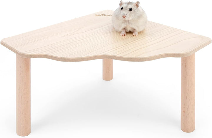 Niteangel Hamster Spielpodest aus Holz für Zwerghamster, Syrische Hamster, Gerbils, Mäuse, Degus ode