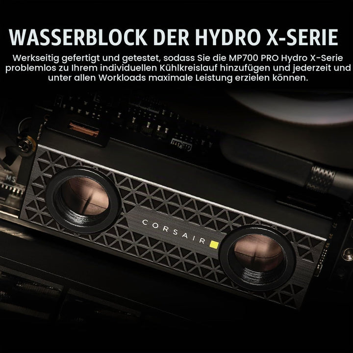 Corsair MP700 PRO Hydro X Series 2TB M.2 PCIe Gen5 x4 NVMe 2.0 SSD - M.2 2280 - Bis zu 12.400MB/sec