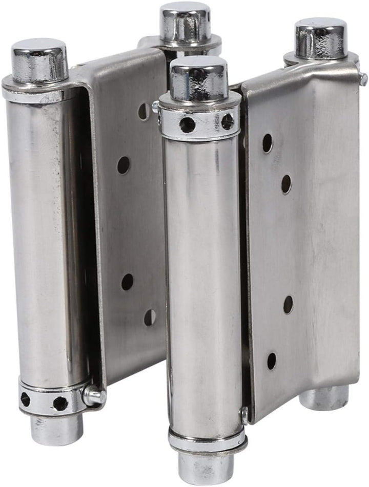 Edelstahl Scharniere 3 Zoll Double Action mit Doppeltürfunktion für Saloon Café Bar Schwingtür Freeg