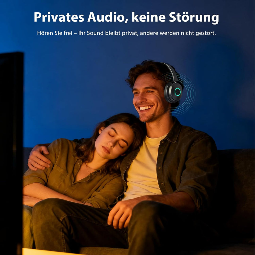 Earbay Kopfhörer für Fernseher mit Sender-Ladestation – TV Kopfhörer kabellos mit V5.4 &amp; 3 Audiomodi