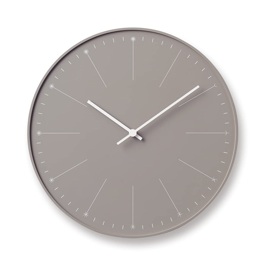 Lemnos Wanduhr Dandelion/Grosse Designer Wanduhr ohne Tickgeräusche aus Japan/Wanduhr modern mit sch