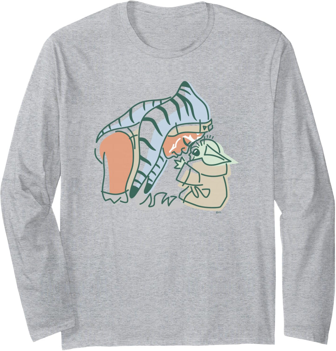 Star Wars Grogu and Ahsoka Tano Force Connection Langarmshirt