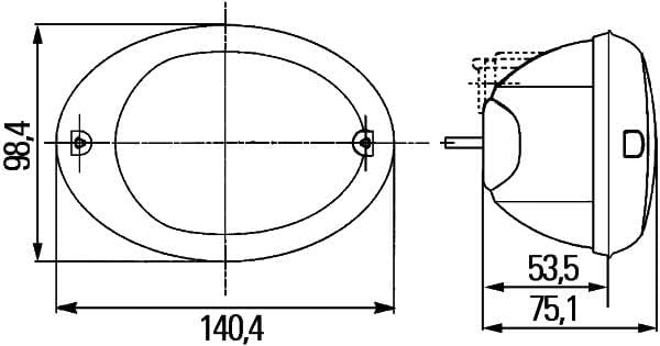 HELLA - Blinkleuchte - Agroluna - Halogen - 12V - Einbau/Anbau/geschraubt - Lichtscheibenfarbe: gelb
