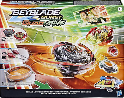 Beyblade Burst QuadDrive Cosmic Vector Battle Set − Beystadium-Arena, 2 Kreisel und 2 Starter, für K
