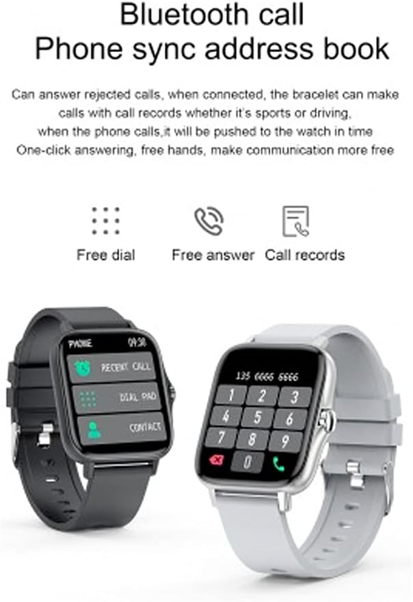 DCU TECNOLOGIC | Moderne Smartwatch | Smartwatch-Anrufe | Benachrichtigungen Apps und Anrufe | 8 Spo