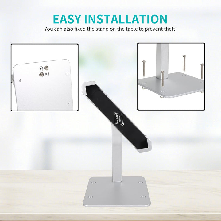 Tischhalterung Tablet Diebstahlsicherung, Kiosk Tablet Stand mit Schloss, Anti Diebstahl Desktop Tab