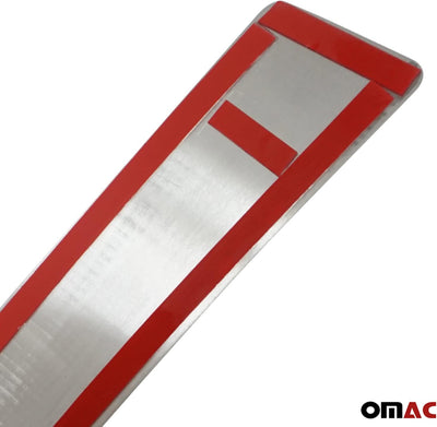 OMAC Ladekantenschutz Stossstange kompatibel mit VW Multivan T5 2003-2015 Chrom Kohlefaserfolien Ede