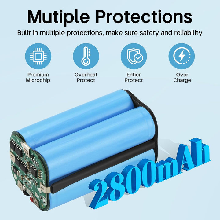 K KYUER 2800mAh Ersatz Akku für Rowenta X-Plorer Serie 75 X-Plorer Serie 75 S+ X-Plorer Serie 95 X-P