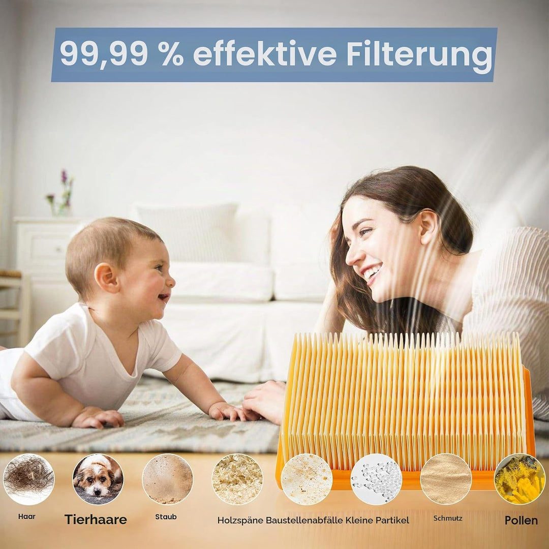 6 Staubsaugerbeutel mit 2 Filter für Kärcher WD6 WD5 WD4 WD5P WD6P MV4 MV5 MV6 Staubsauger KFI 487 u