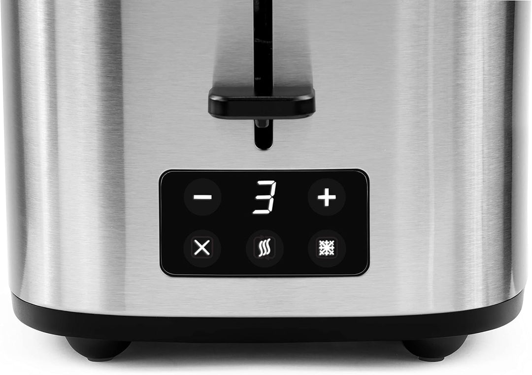 Toaster - Zwei-Scheiben-Toaster - Mit Touchdisplay, 6 Bräunungsstufen, Herausnehmbarer Krümelschubla