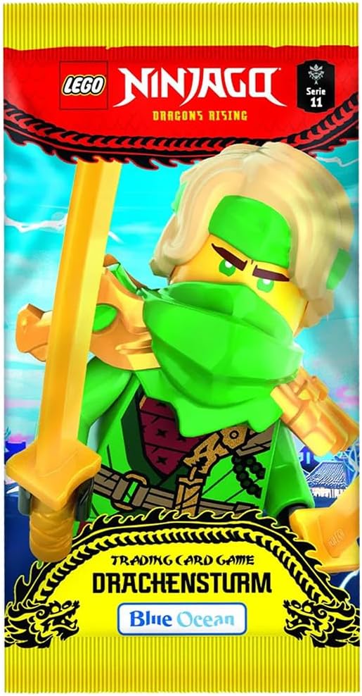 Bundle mit Blue Ocean Lego Ninjago Trading Cards - 10 Booster + Exklusive Collect-it Hüllen (Ninjago