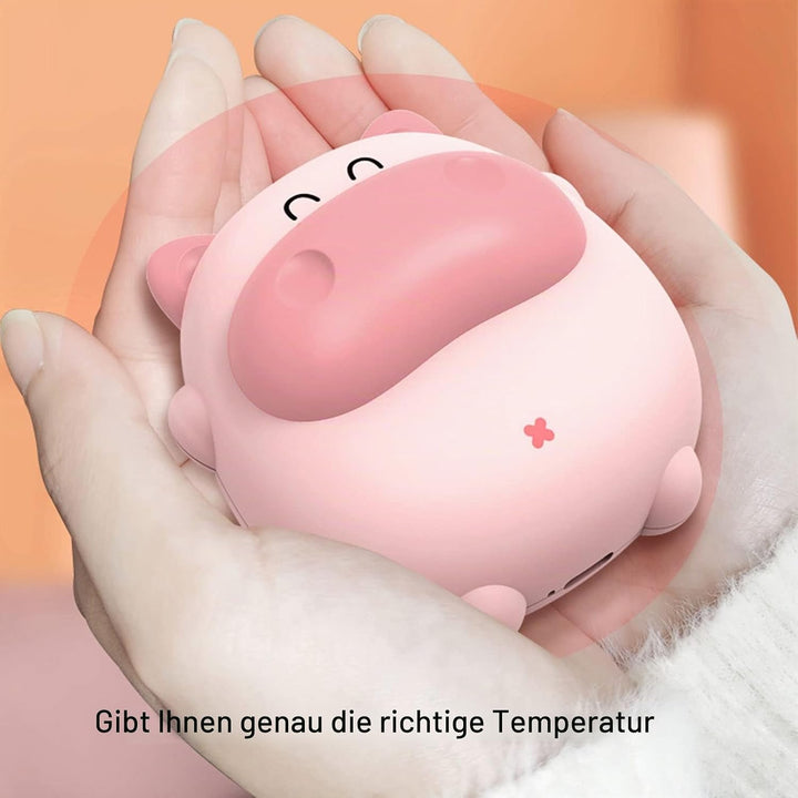 Niedlicher Schweine-Handwärmer, USB-Handwärmer mit Licht, Wiederaufladbarer Handwärmer, Elektrischer