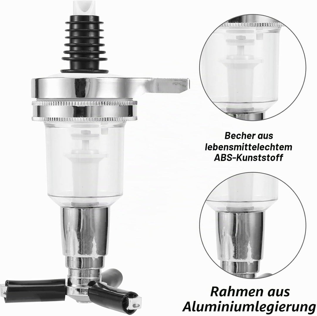 2 StüCke 45Ml/ 1.5Oz Bar Butler Wand DüSe Shot Dispenser für Drehbaren Liquor Flaschen Halter
