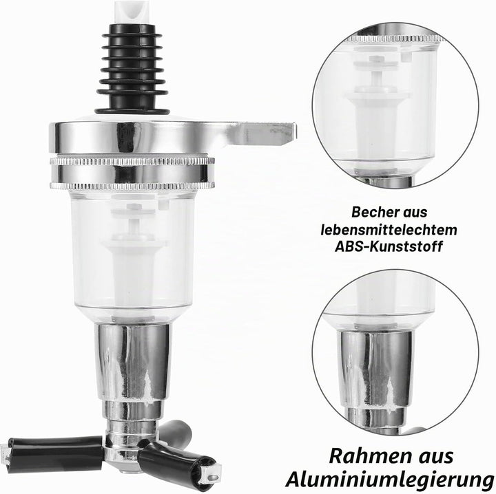 2 StüCke 45Ml/ 1.5Oz Bar Butler Wand DüSe Shot Dispenser für Drehbaren Liquor Flaschen Halter