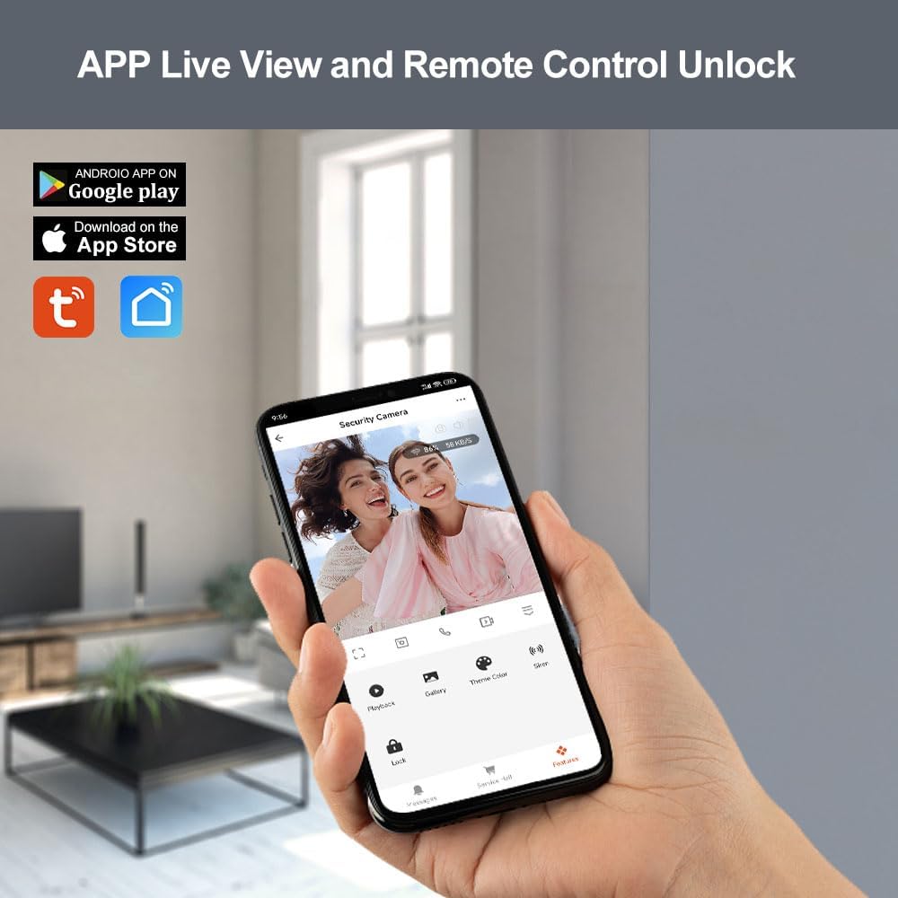 WiFi Video Tür Telefon Gegensprechanlage System 1080P HD Türklingel Kamera IR Nachtsicht mit 7 Zoll