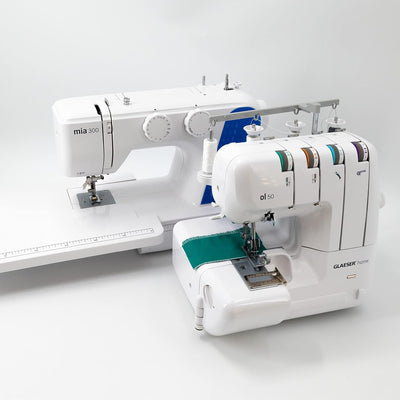 GLAESERhome Nähmaschinen Bundle | Anfänger Nähmaschine & Overlock Nähmaschine | Einfache Handhabung