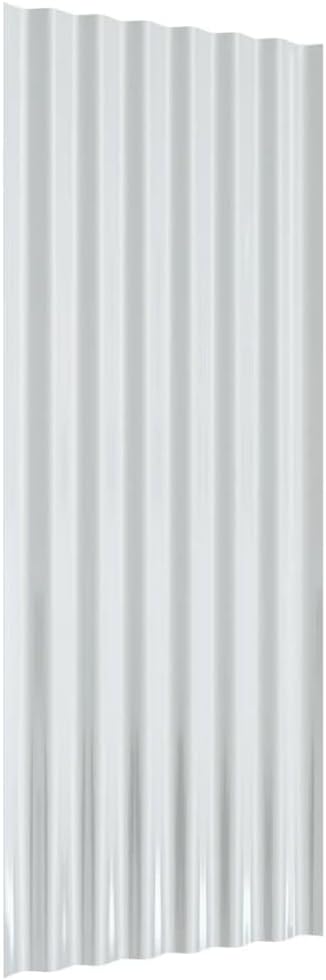 ACAGALA Dachpaneele Wellplatte aus Metall 100 x 36 cm | 12 STK. verzinkte Stahlbleche | Wetterfeste