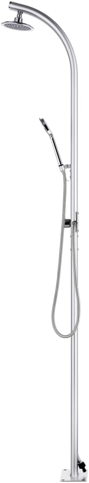 vidaXL Gartendusche mit Brauner Bodenplatte Pooldusche Aussendusche Campingdusche Camping Pool Ausse