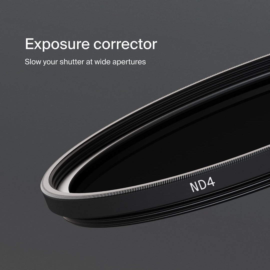 Urth 52 mm Graufilter ND4 (2 Stop) ND Filter (Plus) — Neutraldichte, 20-lagig nanobeschichtet, ultra