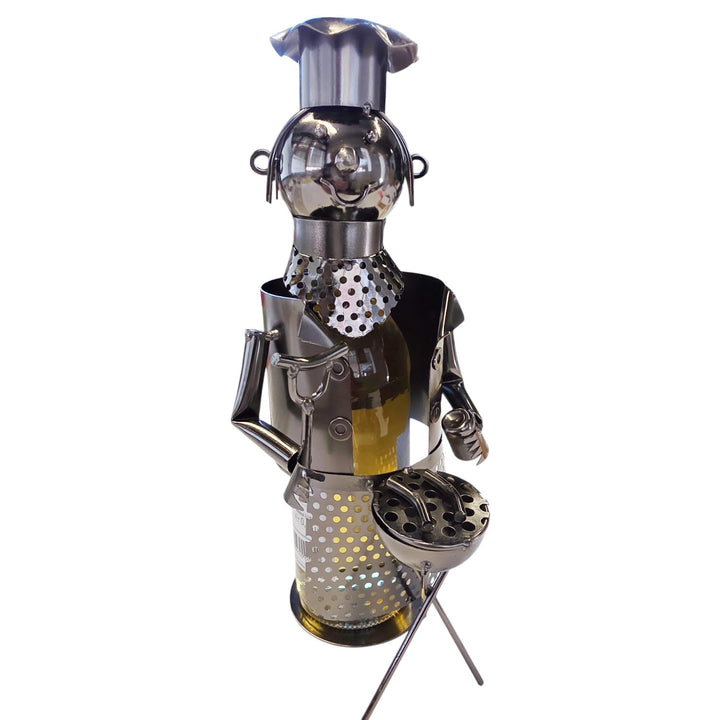 IK3057 Bierflaschenhalter Grillmeister Metall Anthrazit 27,5 cm Flaschenhalter Geschenk für Männer G