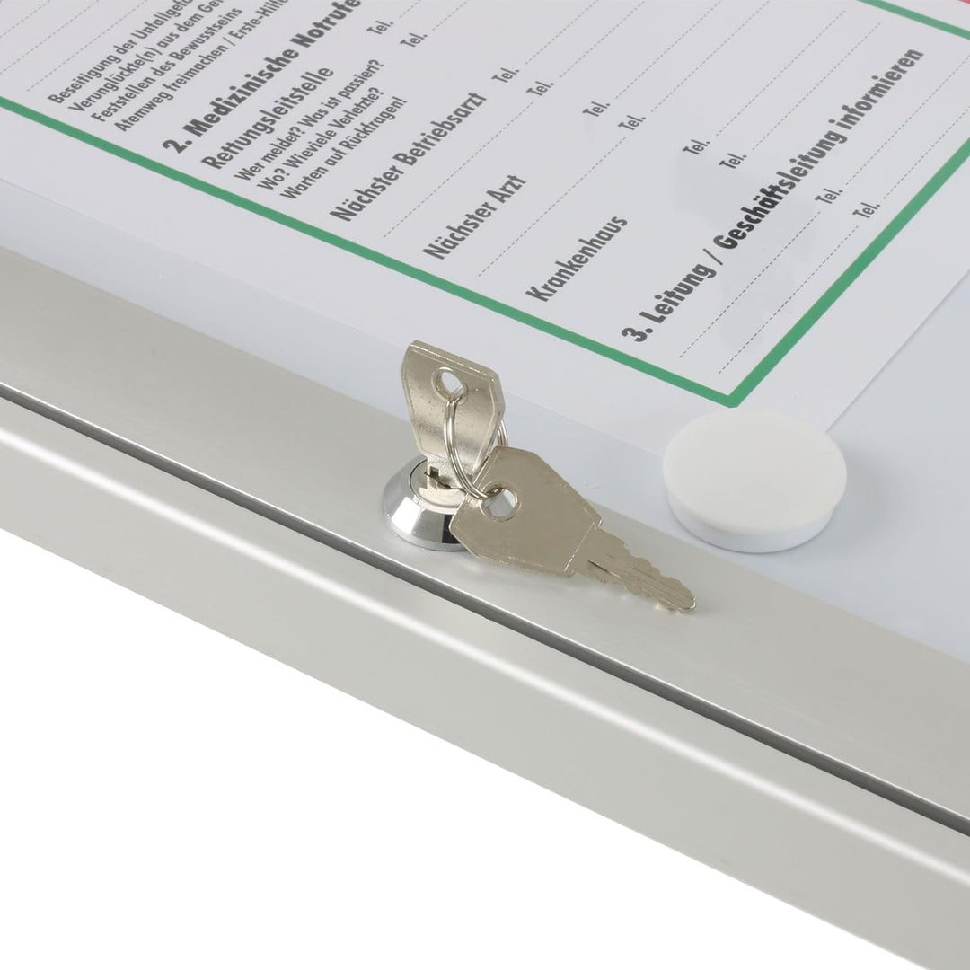 KaufDeinSchild 3xA4 (741x388x23mm) Schaukasten Salvador Innen- und Aussenbereich abschliessbar Infok