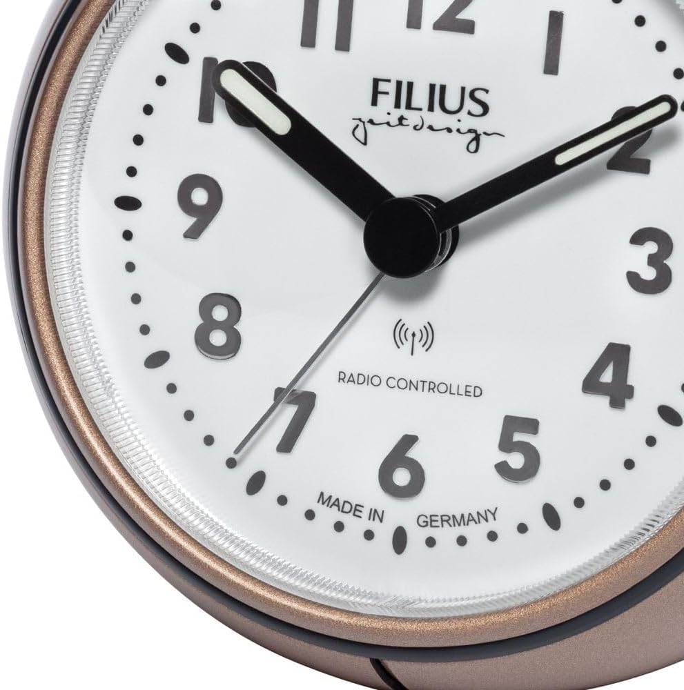 Filius 0544-18 Funk-Wecker Roségold-Metallic