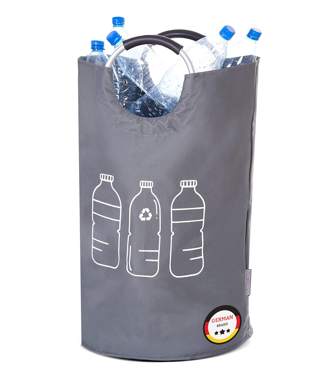 WELLENBORG® Faltbarer Pfandflaschen Sammelbehälter faltbar grau gross -Wasserdicht Flaschensammler g