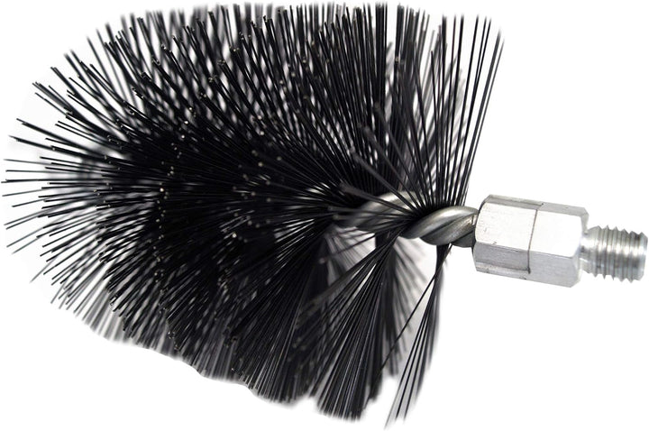 FIREFIX 2036/5 Ofenrohrbürste aus Stahldraht mit M12 Aussengewinde, 150 mm Durchmesser, Schwarz
