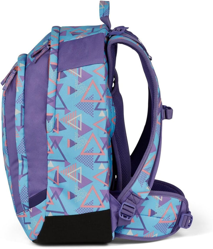 Satch Air Light Edition Schulrucksack Set 3tlg. inkl. Pencil Slider und Sportbeutel 80s Dance, 80s D