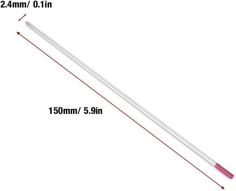 10er Pack Wolfram Elektrode 2,4 Pink, Verbundelektroden WIG Schweissen Wolframelektroden Lila Wolfra