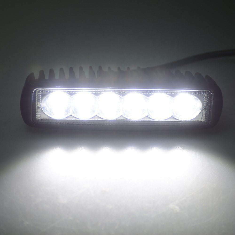 AUXTINGS 4 Stücke 6 Zoll 18W dünn LED Arbeitsscheinwerfer 15 cm Flutlicht Leuchtfleck LED Pods 12V 2