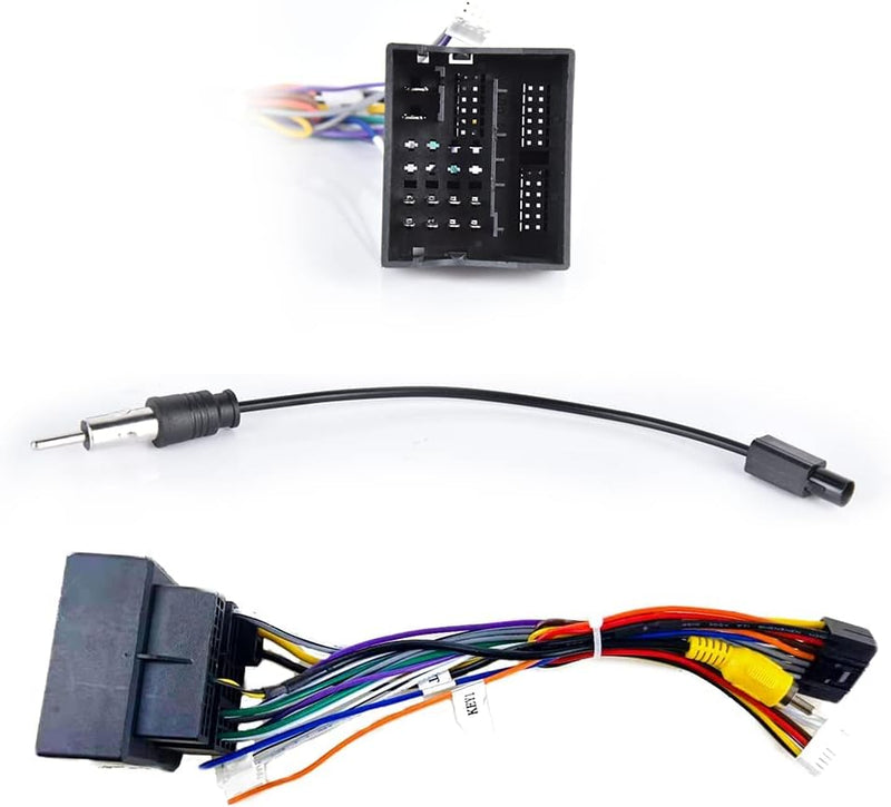 Podofo 52 Pin ISO-Adapterkabel ISO-Konverter Autoradio Radioadapter für VW/Golf/Passat Tiguan/Polo/T