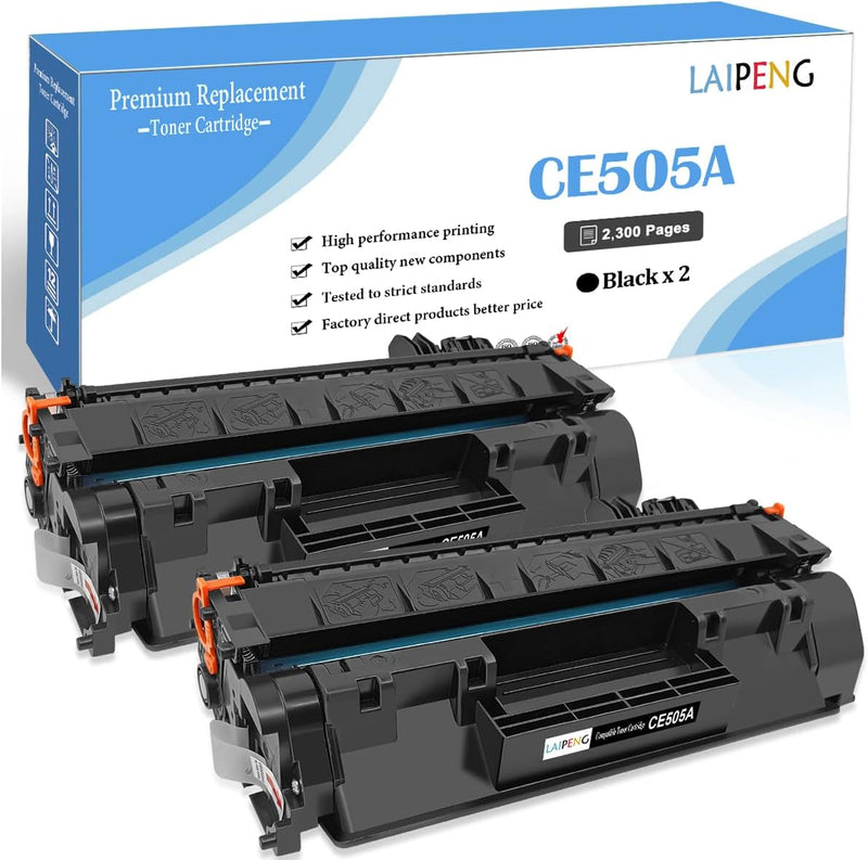 LAIPENG Kompatible 05A CE505A 05X CE505X Tonerkartusche bis zu 2300 Seiten für HP Laserjet P2030 P20