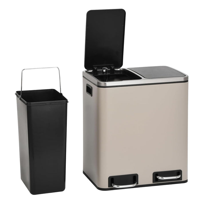 SVITA TM2X15 Treteimer 30 Liter Abfalleimer Inneneimer Mülleimer Design Mülltrennung Papierkorb Küch