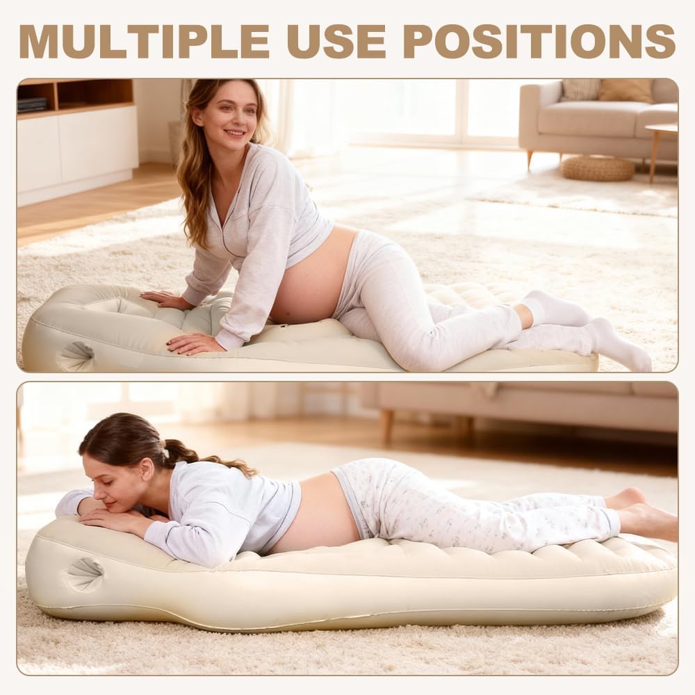 Aufblasbares Schwangerschaftskissen, Yogamatte für Schwangere Mit Loch, Bequeme Beflockte PVC Luftbe